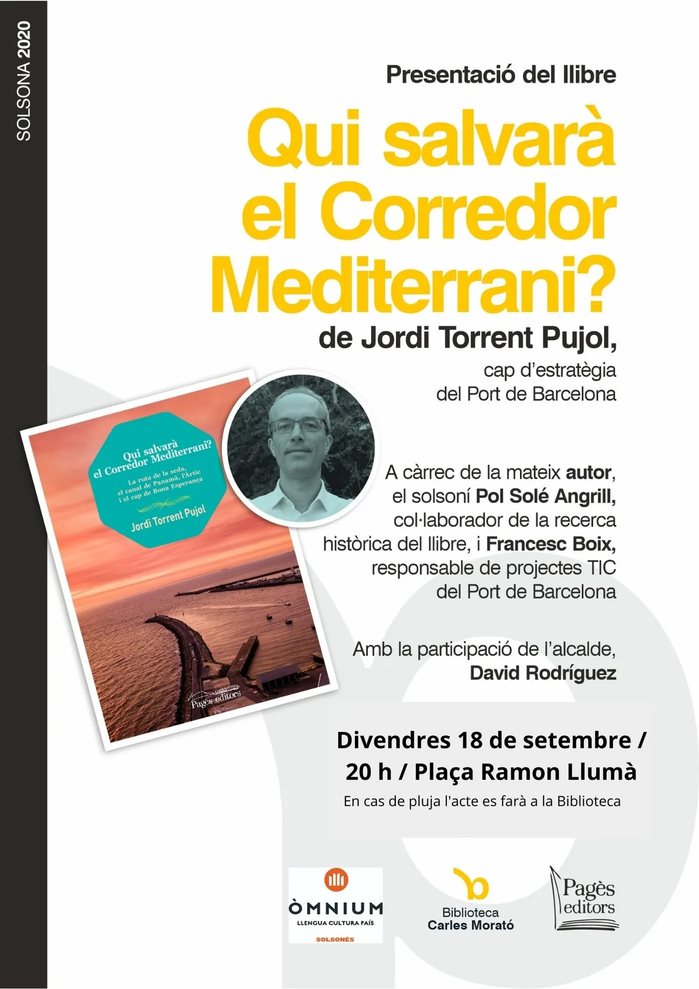 Presenten a Solsona un assaig divulgatiu sobre les polítiques d'infraestructures a Catalunya, Espanya i Europa