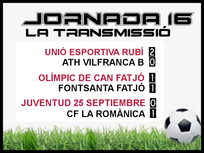 A PEU DE CAMP - JORNADA 16 diumenge