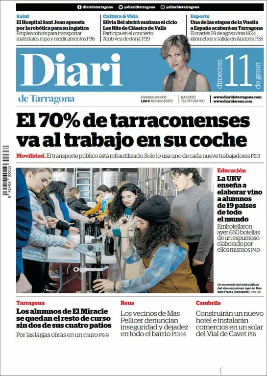 Consulta les portades dels diaris d'aquest 11 de gener