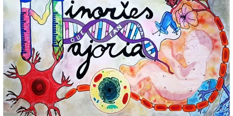Un mural del JV Foix, finalista del concurs Pinta la Marató de TV3