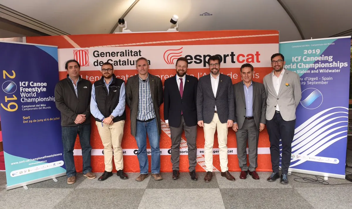 Presentació, a Barcelona, dels Mundials 2019 de Piragüisme d'Aigües Braves (Foto: SGE)