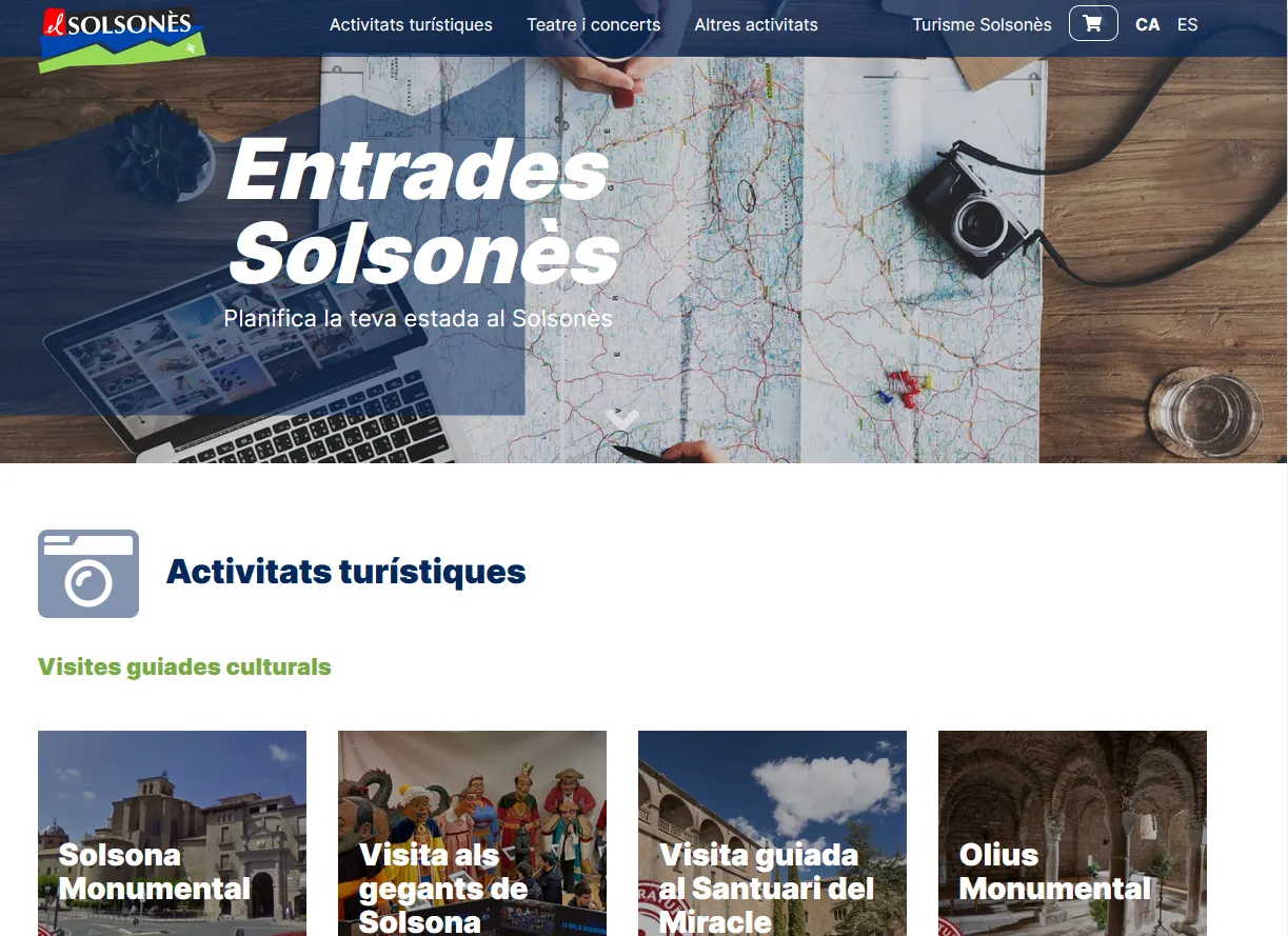 La plataforma digital de venda d'entrades de Turisme Solsonès ha gestionat més de 18.000 transaccions durant el 2021