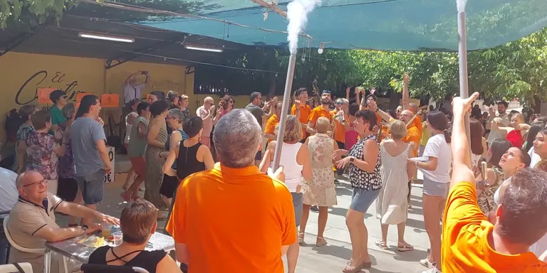 La ja tradicional Sardana Coti x Coti amb la Cobla Contemporània, a la Festa Major 2024 de Sant Pere de Riudebitlles