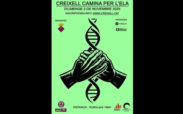 L’Ajuntament de Creixell organitza una caminada solidària per recaptar fons per a la investigació de l’ELA