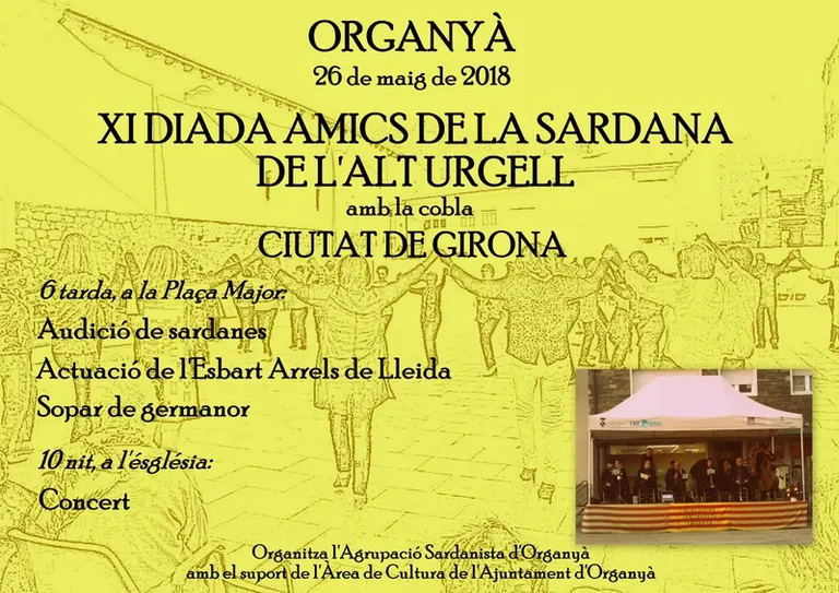 Organyà prepara l'onzena Diada Amics de la Sardana de l'Alt Urgell