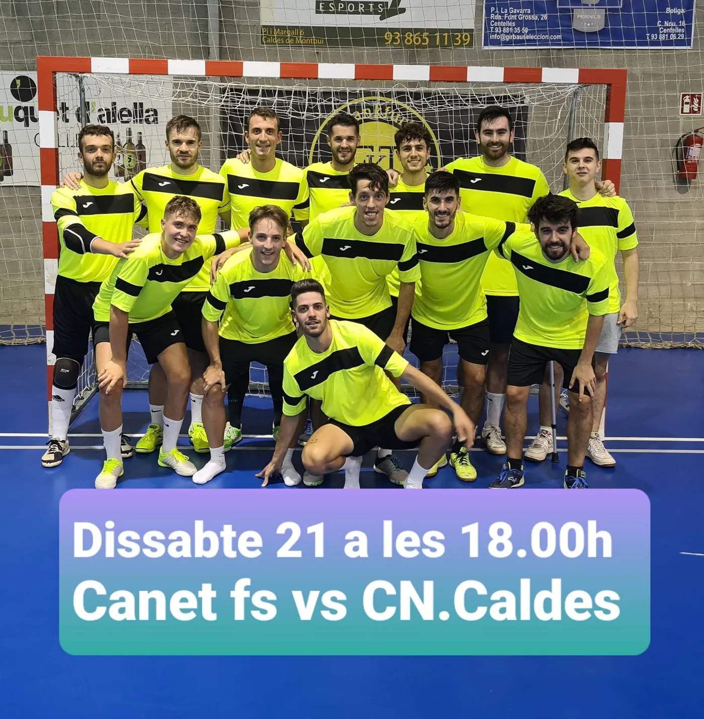 Els equips de futbol sala del CN Caldes busquen assegurar el lideratge