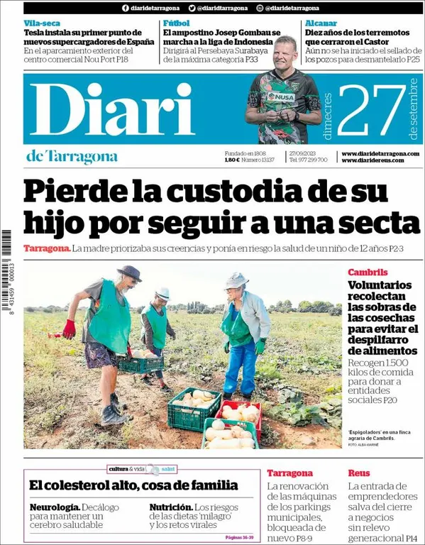 Això diuen els diaris aquest dimecres 27 de setembre