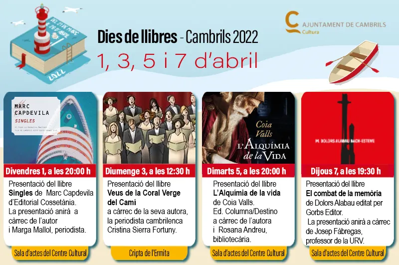Marc Capdevila i Cristina Sierra pròxims protagonistes del cicle Dies de Llibres