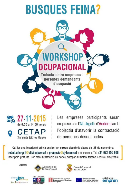 Tancades les inscripcions al 'workshop' ocupacional organitzat a la Seu