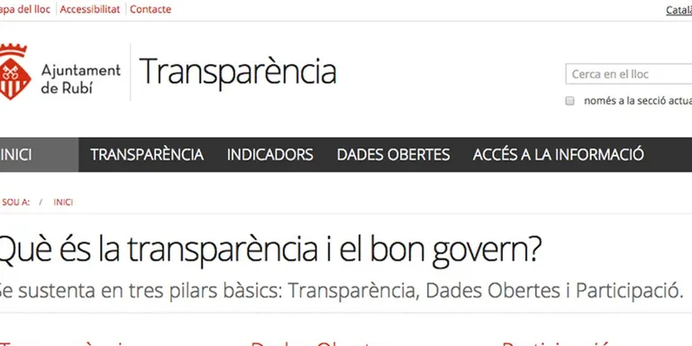 L'Ajuntament disposa d'un nou Portal de transparència