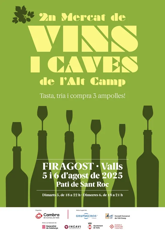 La Firagost convoca el segon Mercat de Vins i Caves de l’Alt Camp