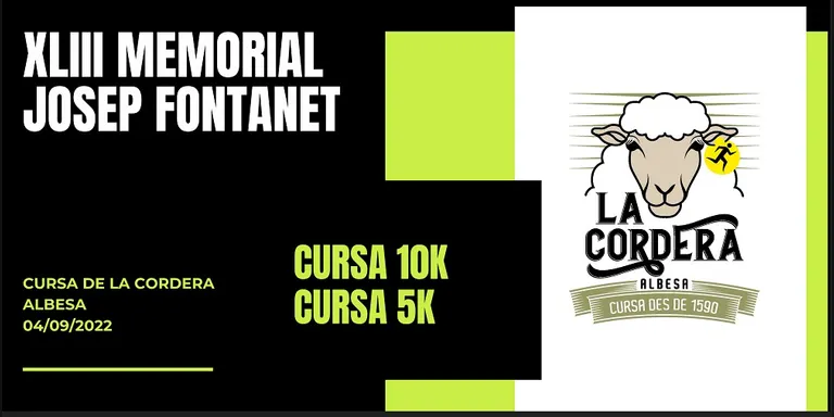 El proper 4 de setembre tindrà lloc a Albesa la reconeguda Cursa de la Cordera