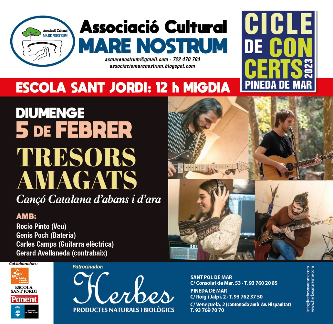 Mare Nostrum organitza un concert amb el títol 'Tresors Amagats'