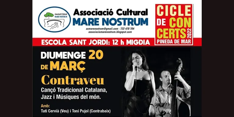 Concert de proximitat i de músiques del món aquest diumenge amb 'Contraveu'