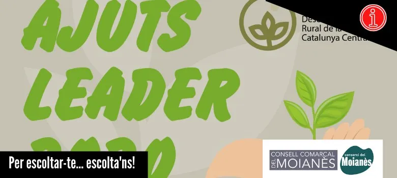 Ajuts Leader 2020 – Consell Comarcal del Moianès