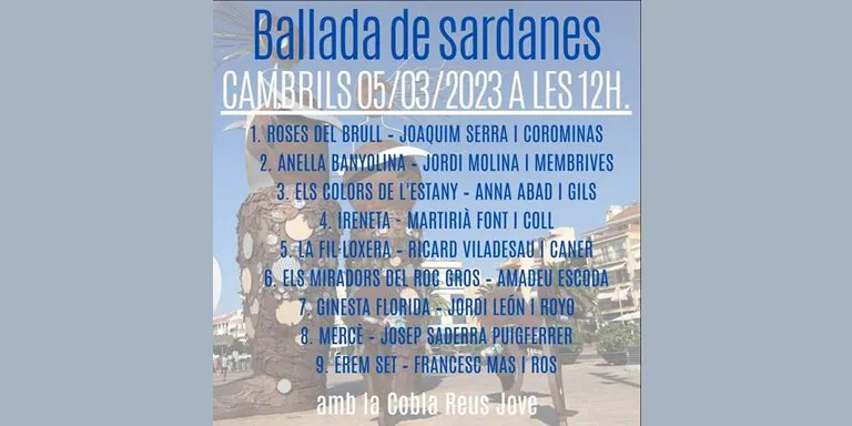 Ballada de sardanes aquest diumenge al passeig Miramar de Cambrils