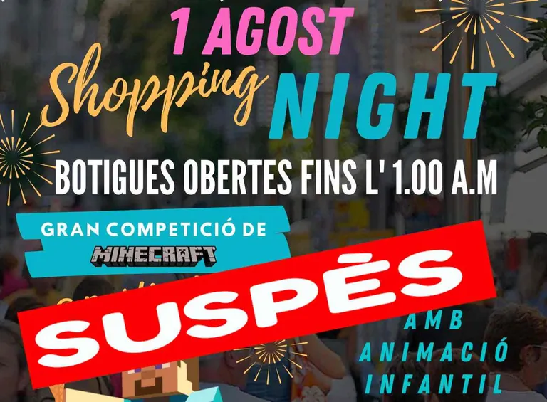 Gent de Pineda i l'Ajuntament de Pineda de Mar suspenen la 'Shopping Night 2020' davant la situació de rebrots per coronavirus