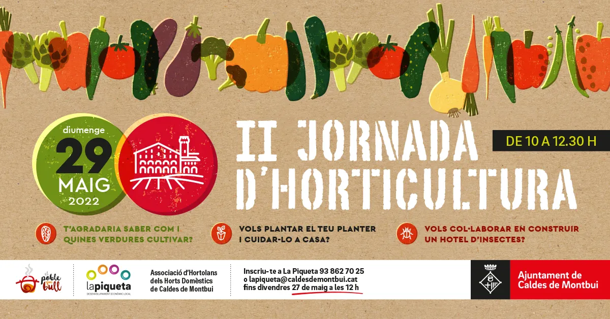 Caldes promocionarà els horts domèstics de la Torre Marimon a la 2a Jornada d'Horticultura