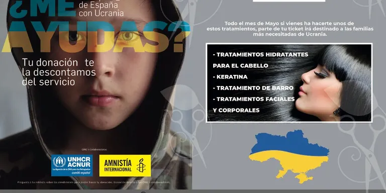 Una perruqueria de Cambrils se suma a una campanya per ajudar Ucraïna