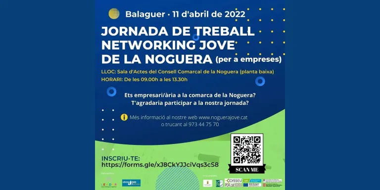 L’Oficina Jove del Consell Comarcal de la Noguera i el Consorci GAL Noguera-Segrià Nord organitza la quarta edició de la Jornada Networking Jove de la Noguera