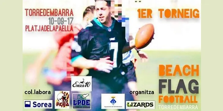 Els Torredembarra Lizards organitzen el 1er torneig Beach Flag Football a la platja de la Paella