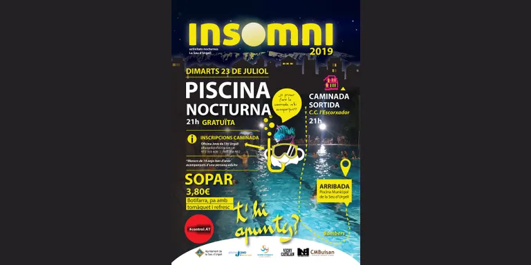 Caminada i piscina nocturna, nova proposta d’INSOMNI a la Seu d’Urgell