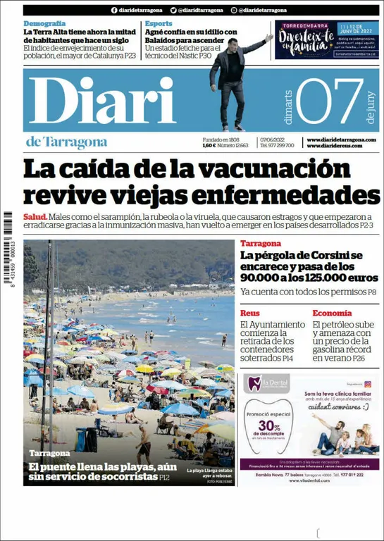 T'expliquem les portades dels diaris del territori d'aquest 7 de juny