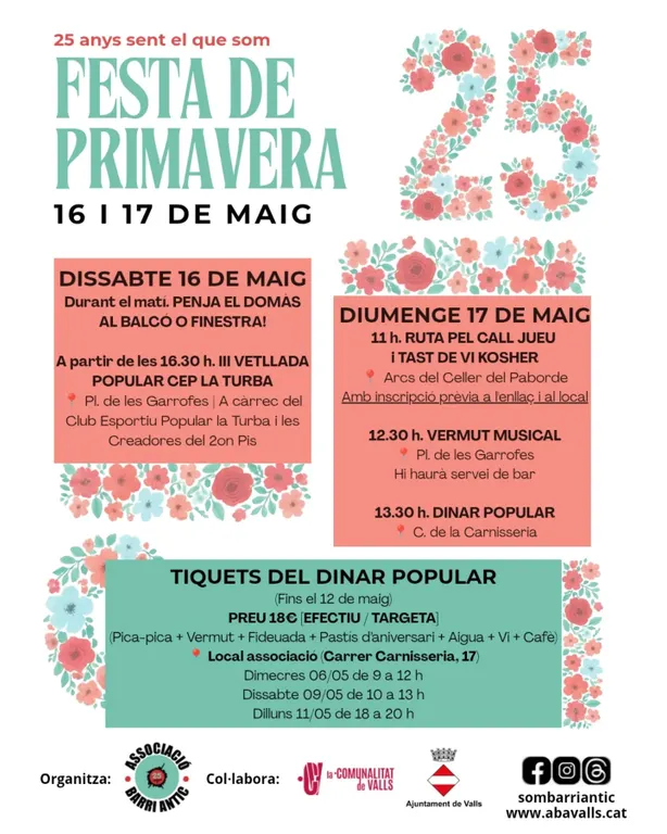 El Barri Antic presenta la Festa de la Primavera els dies 16 i 17 de maig