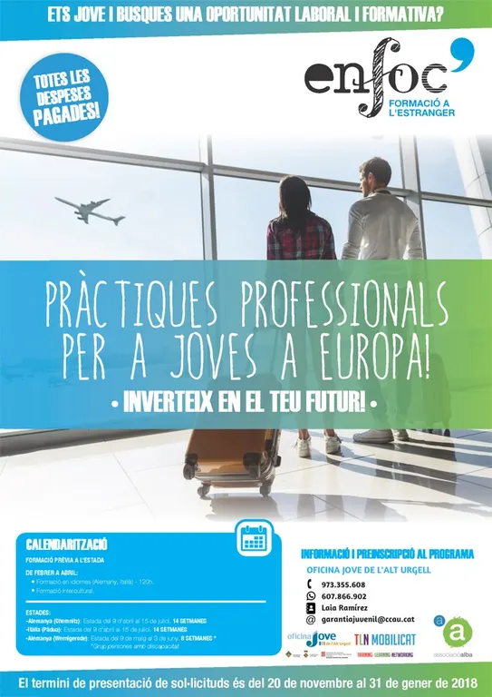 Obertes les preinscripcions per realitzar pràctiques professionals a Europa