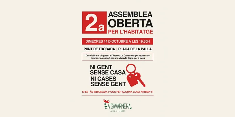 Segona assemblea oberta per l'habitatge