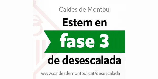 Caldes entra avui dijous a la tercera i última fase de la desescalada