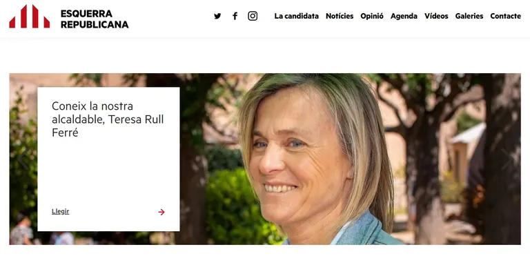La cap de llista d’ERC Valls, Teresa Rull, estrena pàgina web