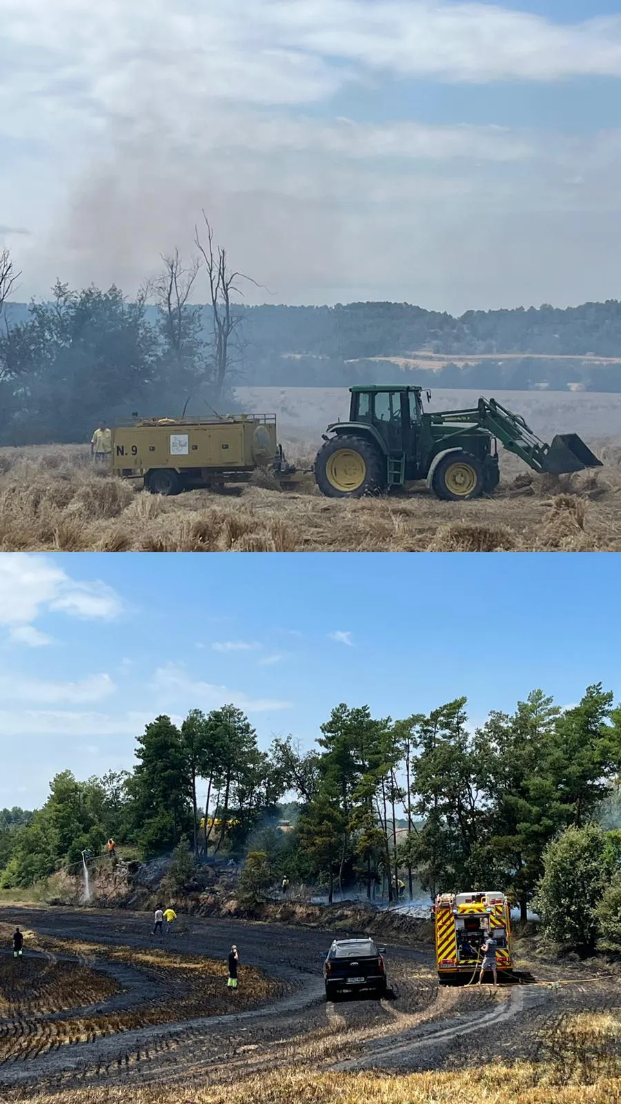 La ràpida intervenció deixa l'incendi d'Olius d'ahir al migdia en un ensurt