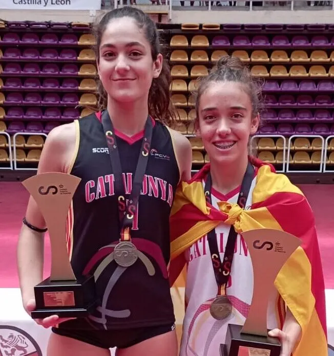 Berta Clavel i Berta González, campiones d’Espanya de Volei