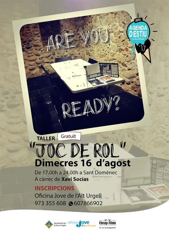 Taller gratuït de joc de rol a la Seu amb Xavi Socías