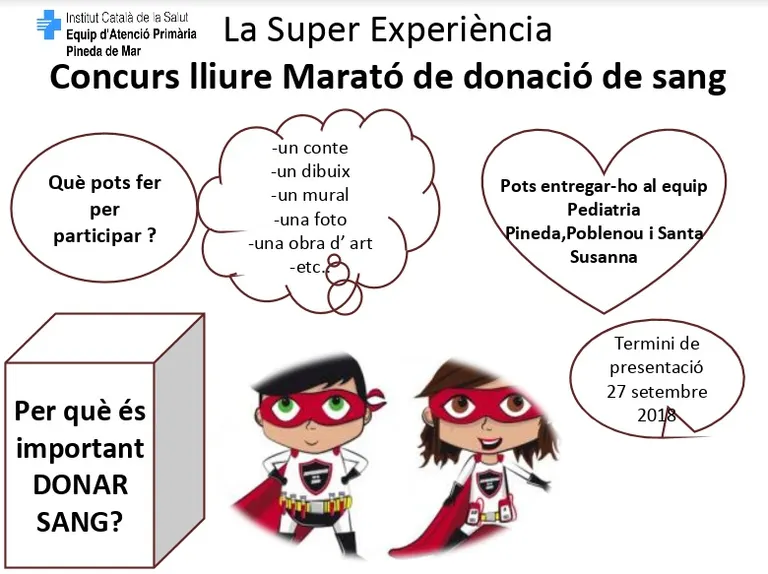 Concurs infantil als ambulatoris de Pineda, Poblenou i Santa Susanna per promoure la Marató de Donacions de Sang