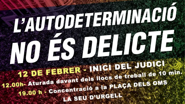 Mobilitzacions a la Seu en defensa de l'autodeterminació i contra el judici a l'1-O
