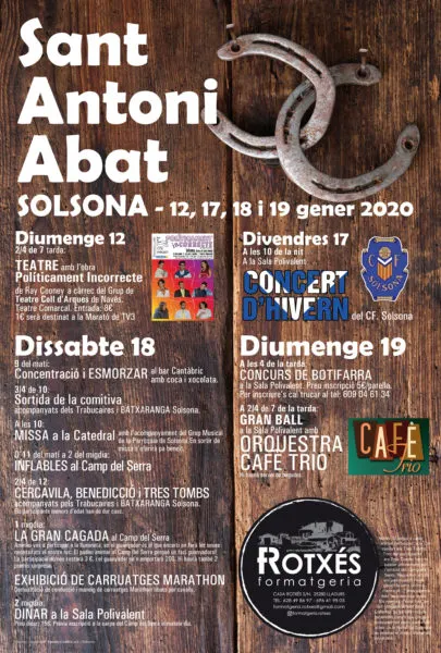 Solsona s'endinsa aquest cap de setmana en la Festa de Sant Antoni Abat amb la incorporació d'un concurs de botifarra i activitats infantils
