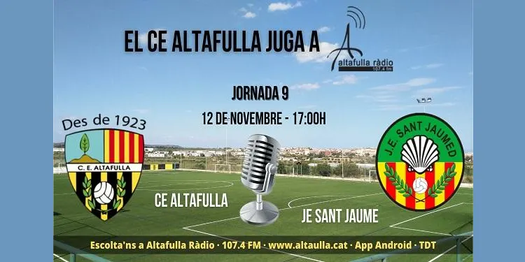L’Altafulla i el Sant Jaume se citen al Joan Pijuan en el millor partit de la jornada