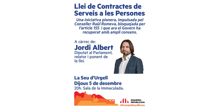 Xerrada d'ERC a la Seu d'Urgell sobre la proposta de Llei de contractes de serveis a les persones