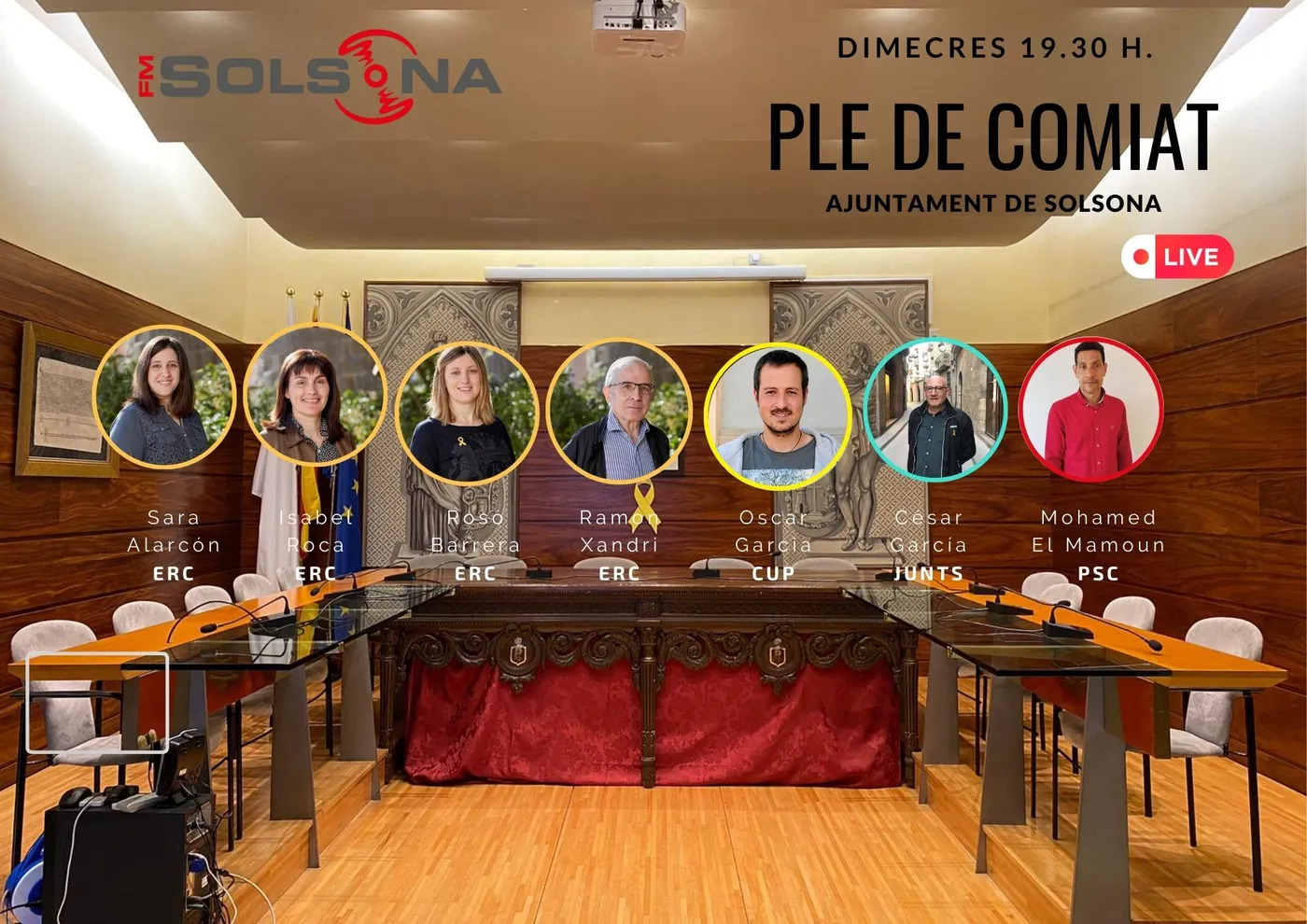 <strong>L'Ajuntament de Solsona acomiada en ple 7 dels seus regidors</strong>