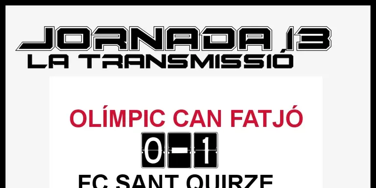 A PEU DE CAMP - JORNADA 13 - OLÍMPIC CAN FATJÓ