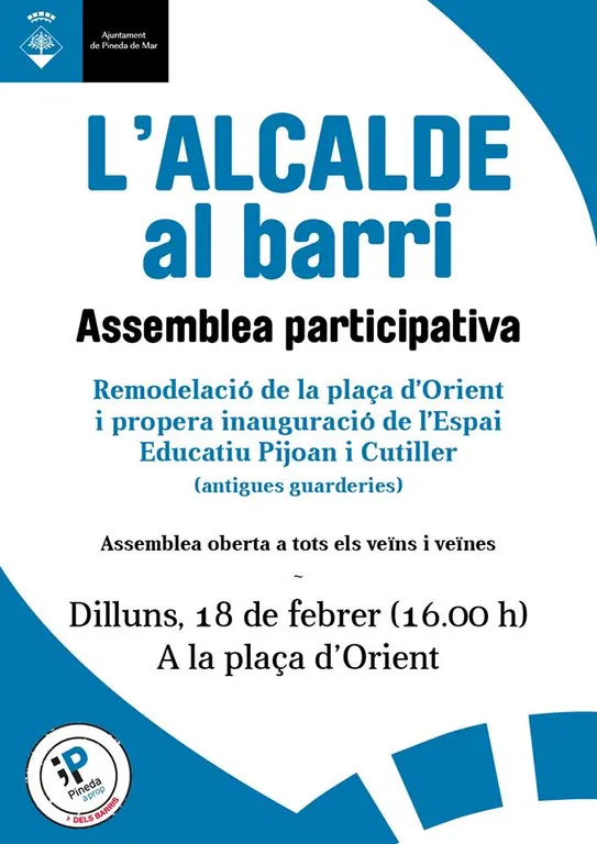 "L'alcalde al barri" aquest dilluns, sobre la remodelació de la plaça d'Orient
