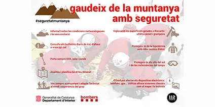 Els Bombers treballen en cinc rescats de muntanya a Lles de Cerdanya, Alt Àneu, Coll de Nargó i Vielha