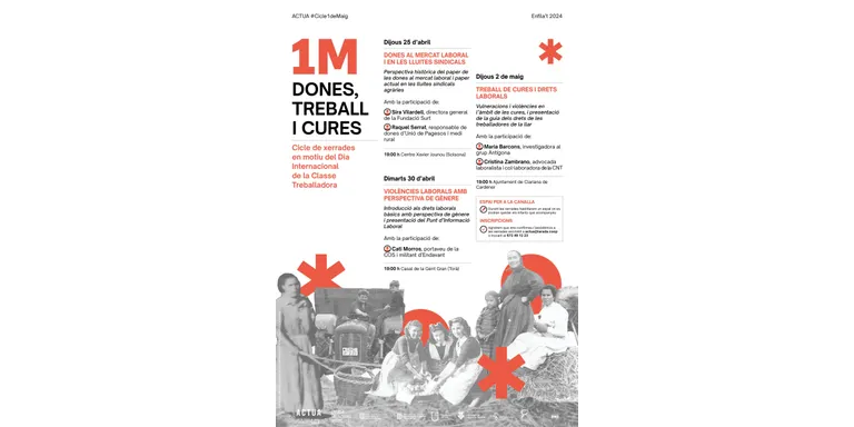El cicle Enfila't de l'Actua de l'Arada girarà a l'entorn de "Dones, treball i cures"