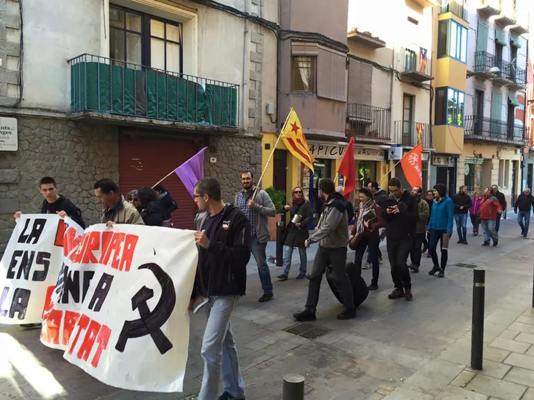 Manifestació a la Seu amb motiu del Primer de Maig