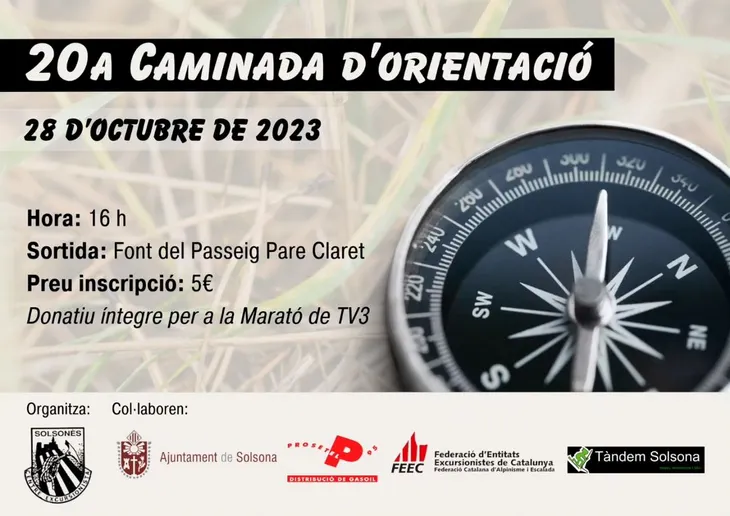 <strong>La Caminada d'Orientació del Centre Excursionista del Solsonès compleix 20 anys aquest dissabte</strong>