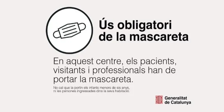 Des d’aquest dimecres ja és obligatori dur la mascareta als centres sanitaris i residencials