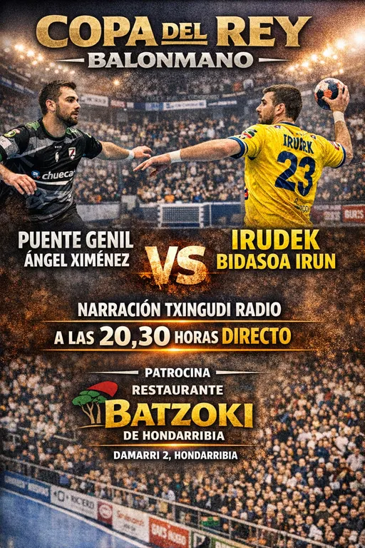 PUENTE GENIL ÁNGEL XIMÉNEZ-IRUDEK BIDASOA IRUN DIRECTO TXINGUDI RADIO 20,30 HORAS