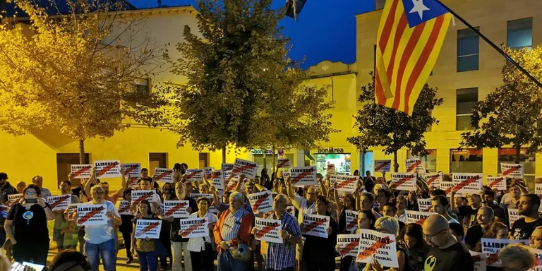 Concentració per demanar la llibertat dels set membres del CDR empresonats